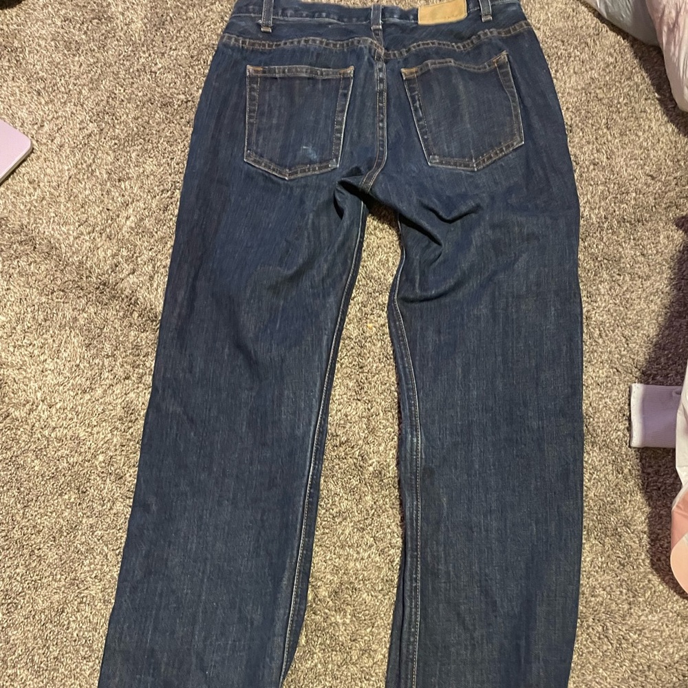Dark washed J crew straight legged women’s  jeans